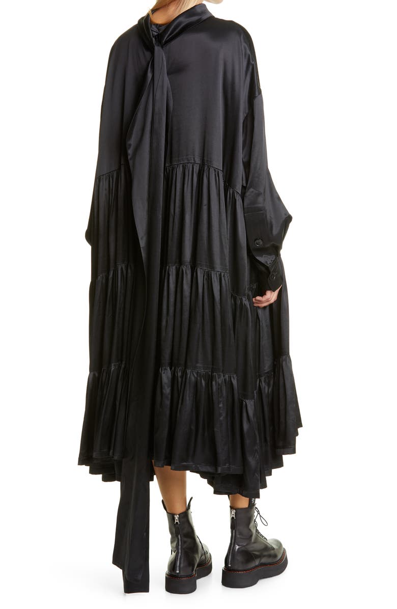 Vaquera Long Sleeve Tiered Ruffle Jacquard Dress, Alternate, color, 