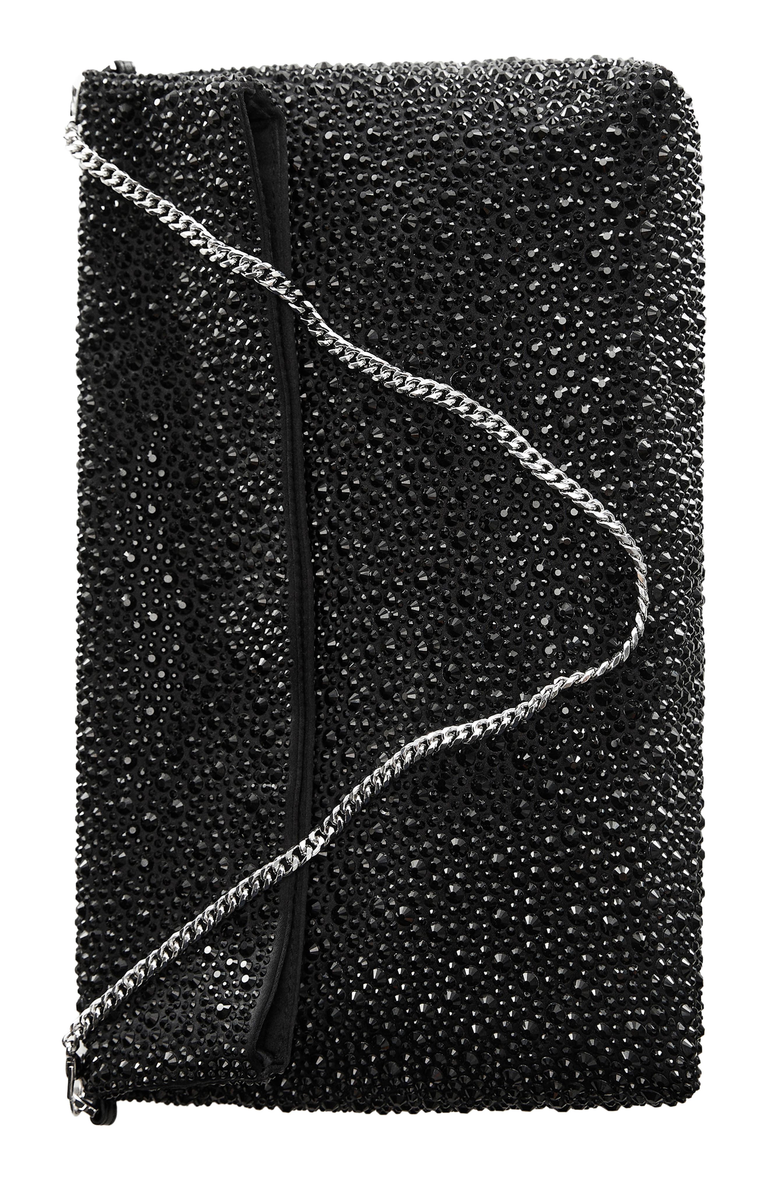 MANGO Crystal Chain Strap Handbag, Alternate, color, 