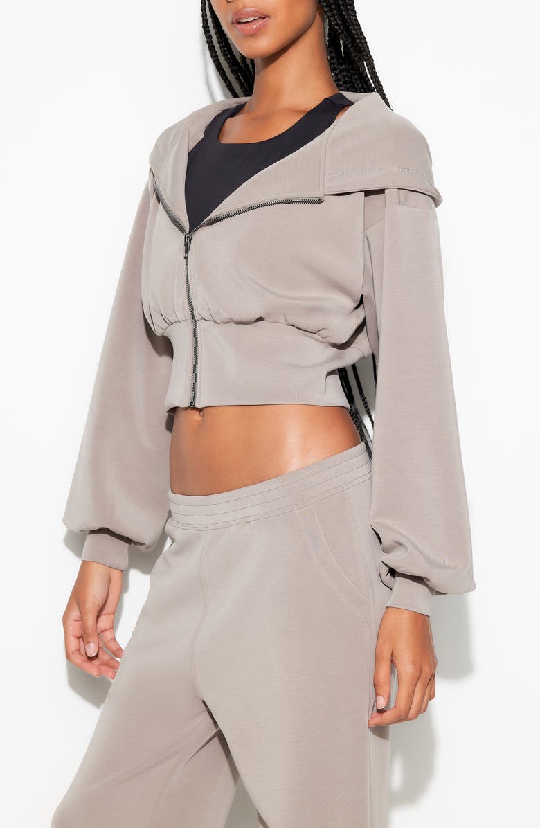 Spiritual Gangster Rhya Zip Hoodie, Alternate, color, Moon Rock