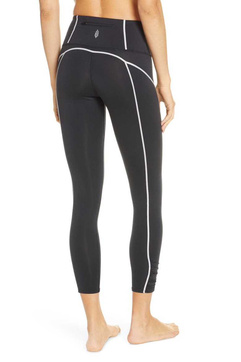 Free People FP Movement You're a Peach Leggings, Alternate, color, BLACK