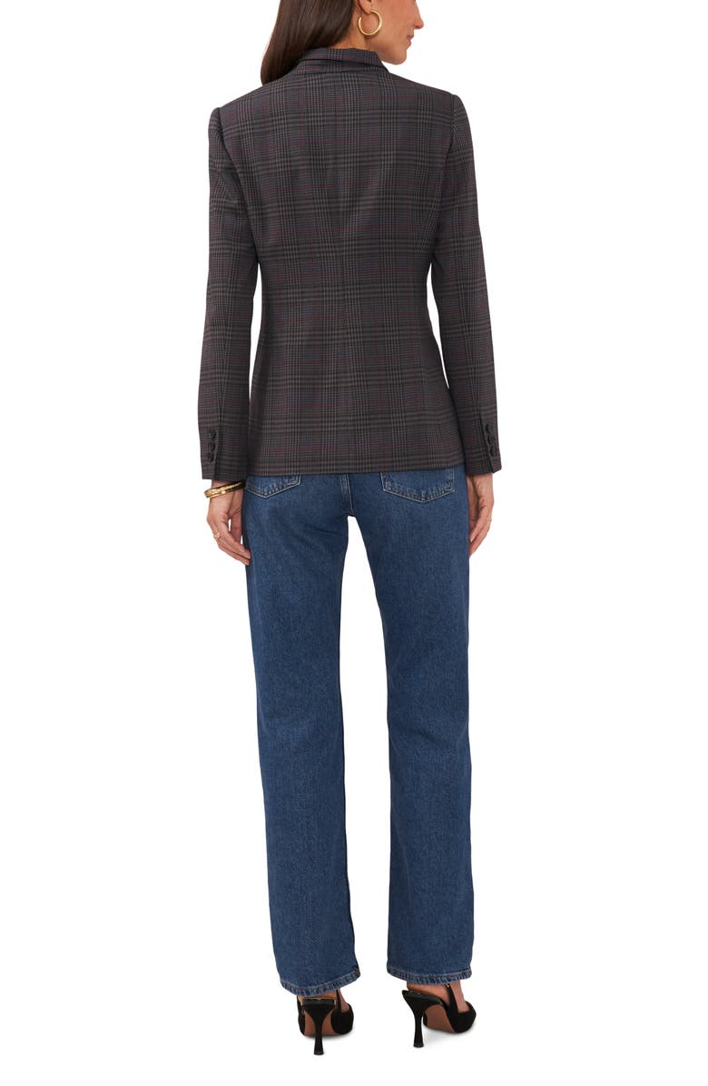 Vince Camuto Plaid One-Button Blazer, Alternate, color, 