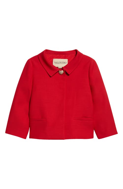 Valentino Garavani Crepe Couture Jacket In Blue