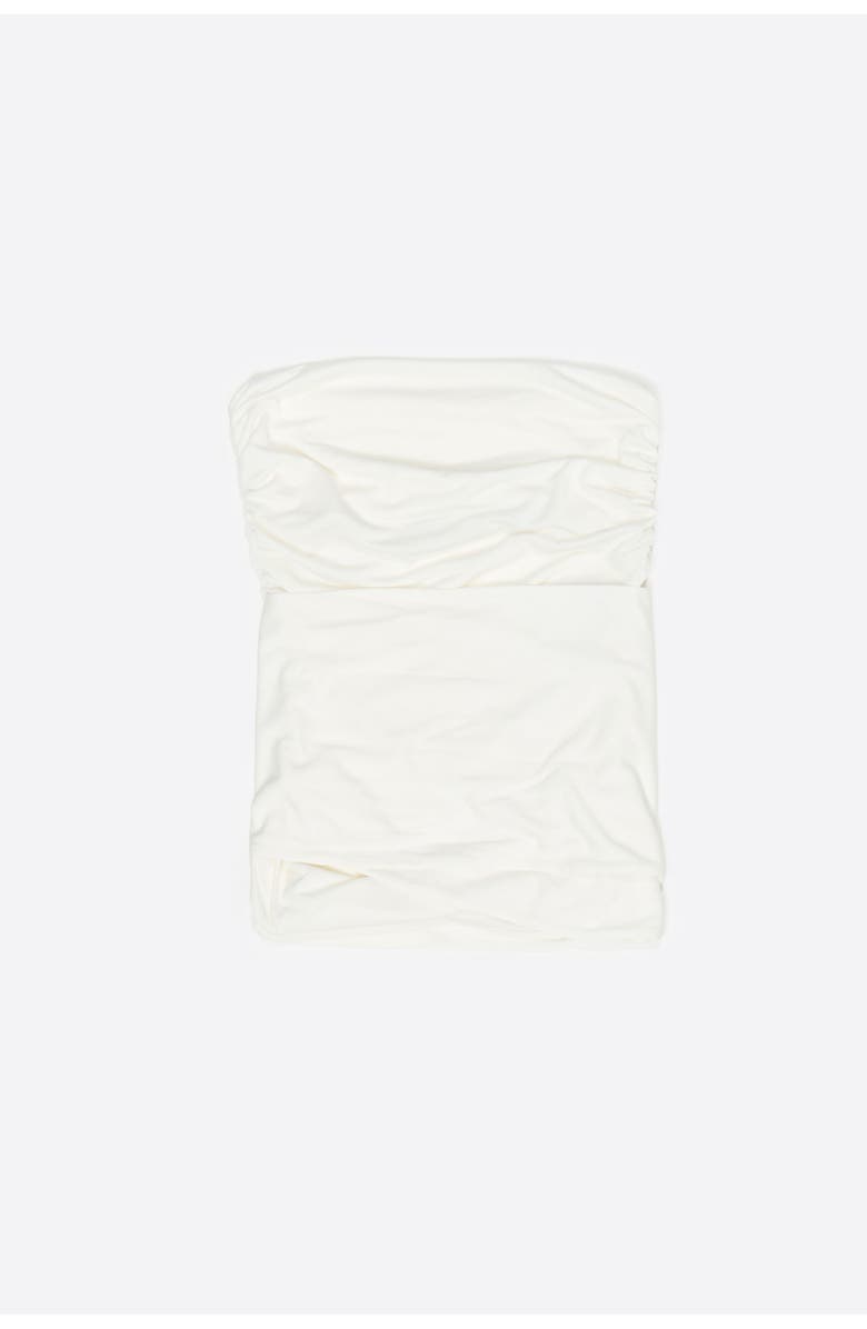 Bimba y Lola Gathered strapless top, Alternate, color, White