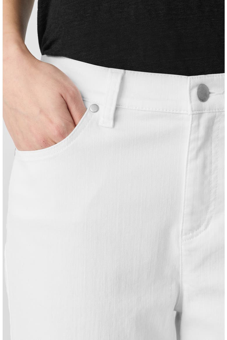 High Waist Crop Straight Leg Jeans, Alternate, color, WHITE