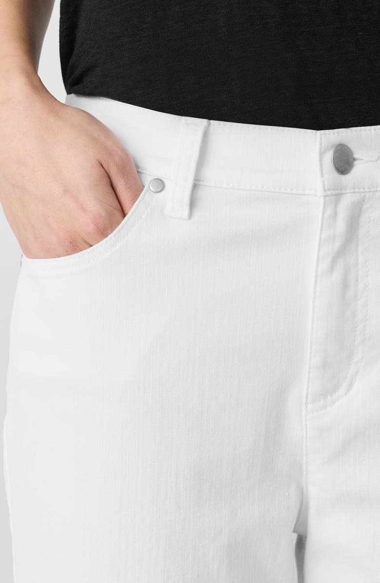 Eileen Fisher High Waist Crop Straight Leg Jeans, Alternate, color, White