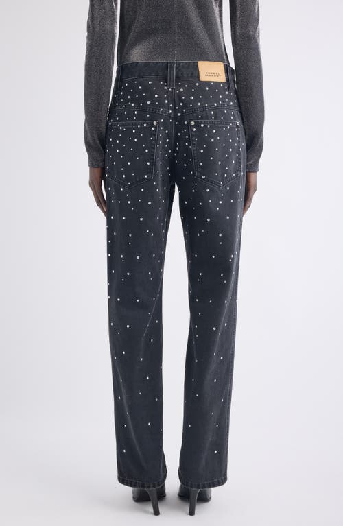 Isabel Marant Étoile Brinsa Stud Straight Leg Jeans In Black
