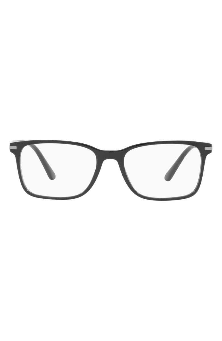 Prada 56mm Rectangular Optical Glasses, Main, color, 