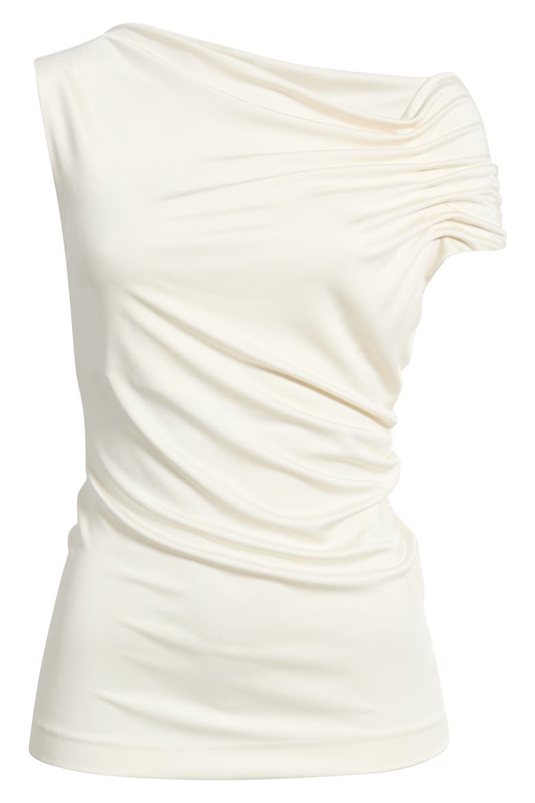 Ejoia Ruched Asymmetric Top, Main, color, SOFT CREAM