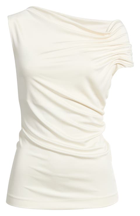 Ejoia Ruched Asymmetric Top