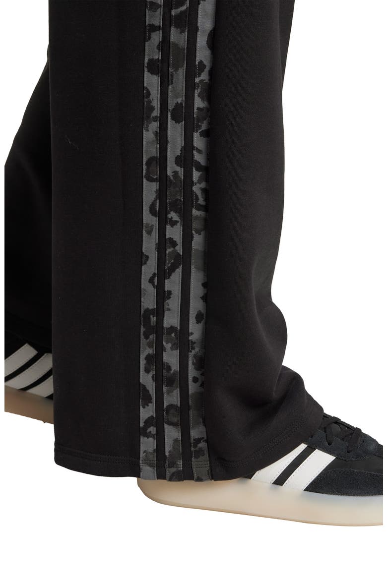 3-Stripes Open Hem Pants, Alternate, color, BLACK/ MULTICOLOR