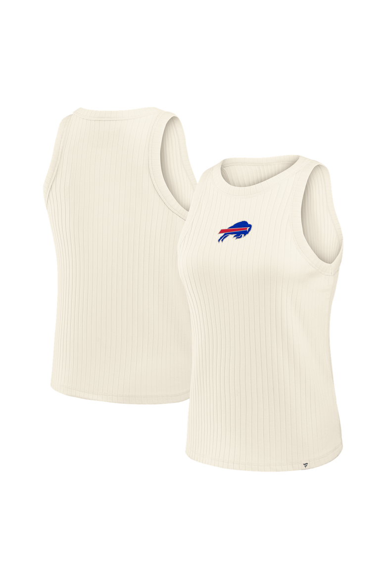 Women's Fanatics Cream Buffalo Bills Star Play Tri-Blend Ribbed Tank Top, Main, color, Cream