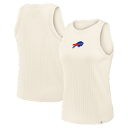 FANATICS Women's Fanatics Cream Buffalo Bills Star Play Tri-Blend Ribbed Tank Top
