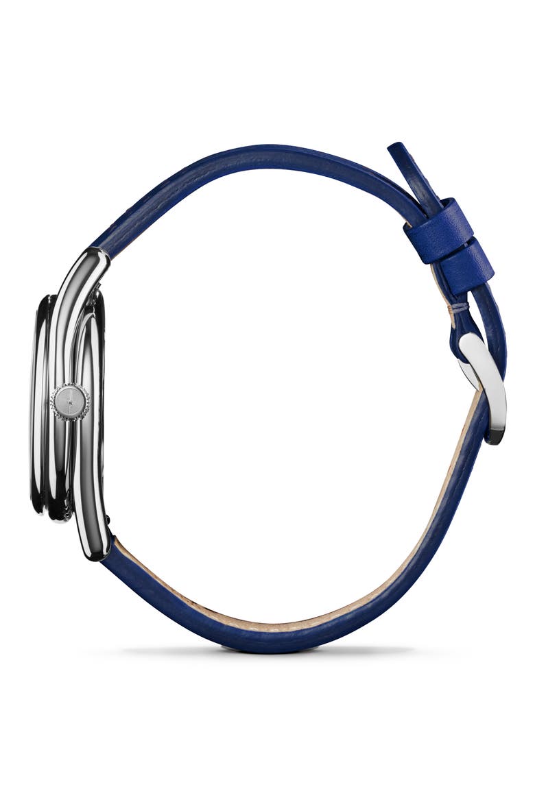 Derby Leather Strap Watch, 30.5mm, Alternate, color, SAPPHIRE MOTHER OF PEARL
