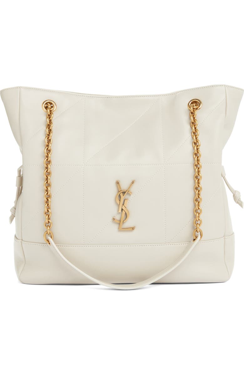 Saint Laurent Medium Jamie 4.3 Patchwork Leather Shoulder Bag, Main, color, Blanc Vintage