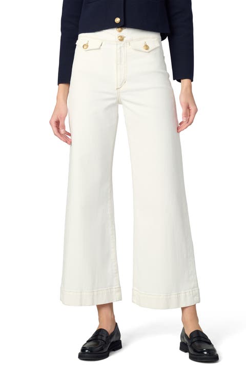 The Ellia Ankle Wide Leg Jeans (Milk)
