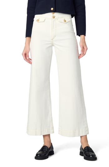 Joe's The Ellia Ankle Wide Leg Jeans In White
