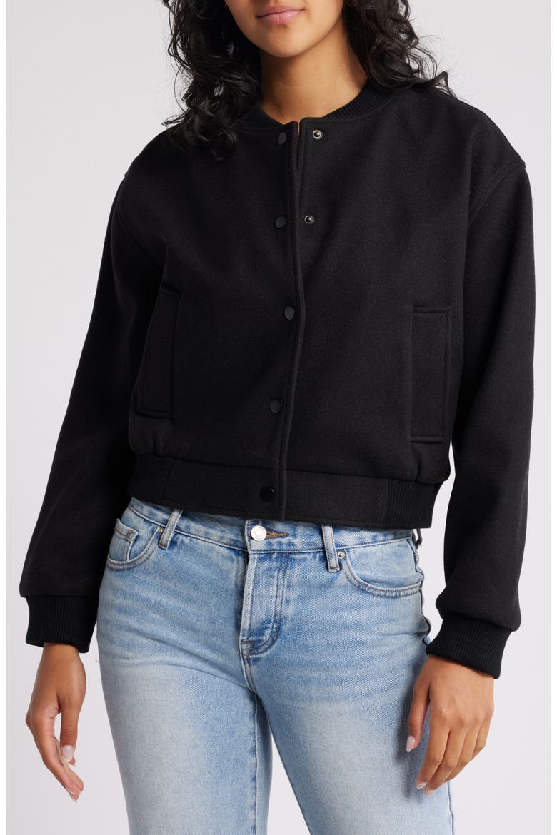 Bomber Jacket, Alternate, color, BLACK