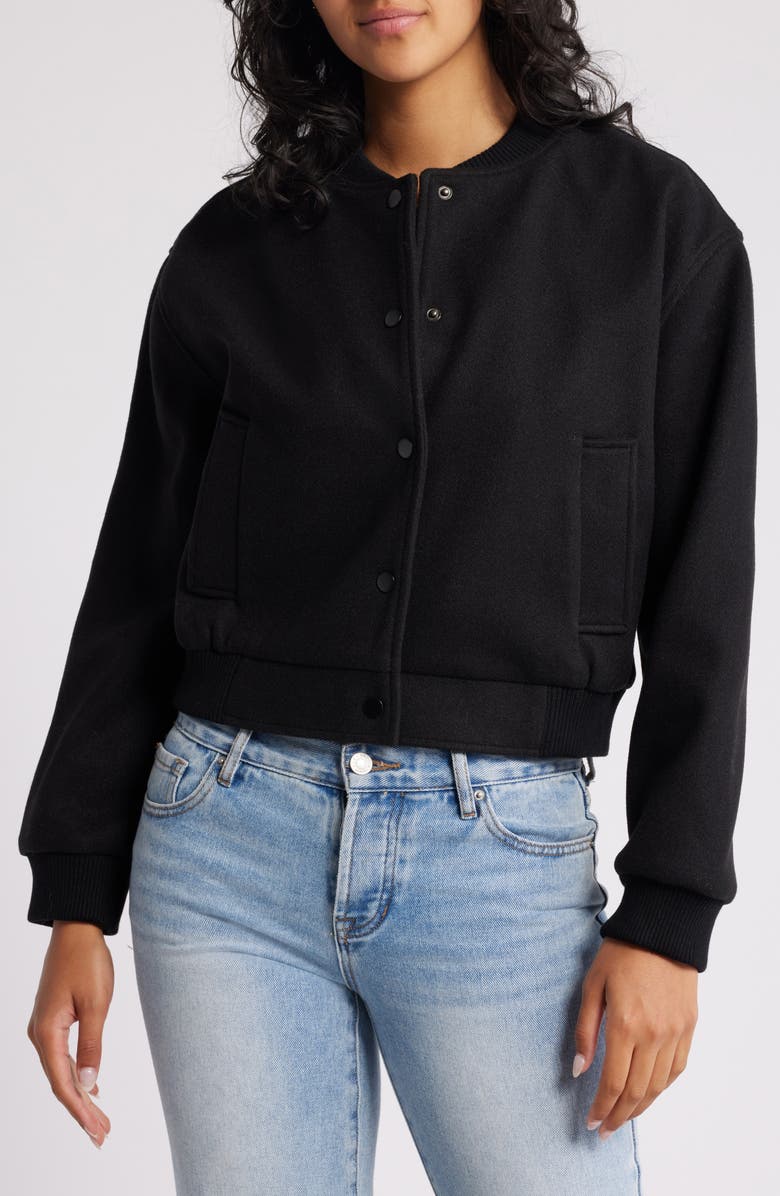 All in Favor Bomber Jacket, Alternate, color, Black
