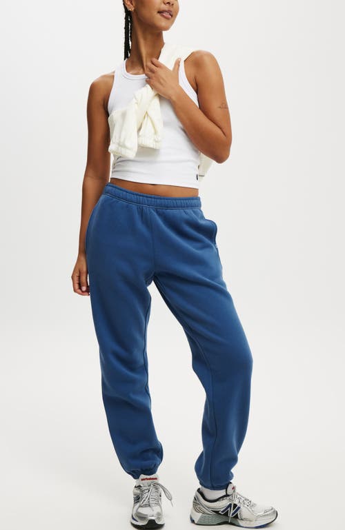 Cotton On Body Plush Essential Gym Sweatpant In Deep Blue