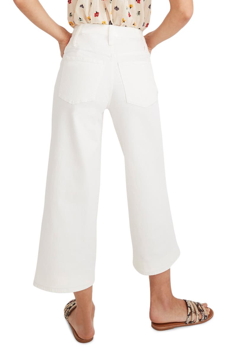 Crop Wide Leg Jeans, Alternate, color, TILE WHITE