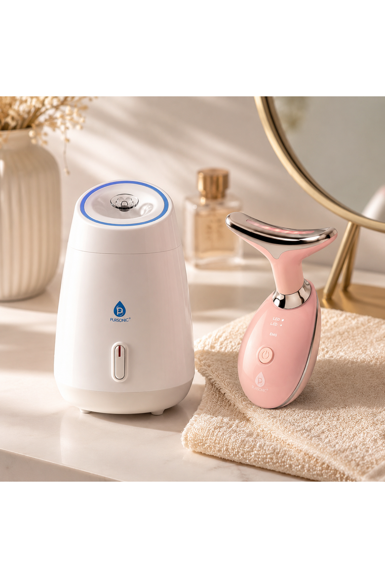 Spa & Set Facial Steamer & 7-in-1 LED Therapy Device, Alternate, color, Multicolor