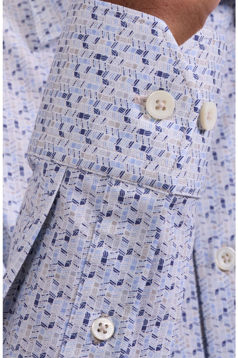 James OoohCotton® Geo Print Button-Up Shirt, Alternate, color, SAND