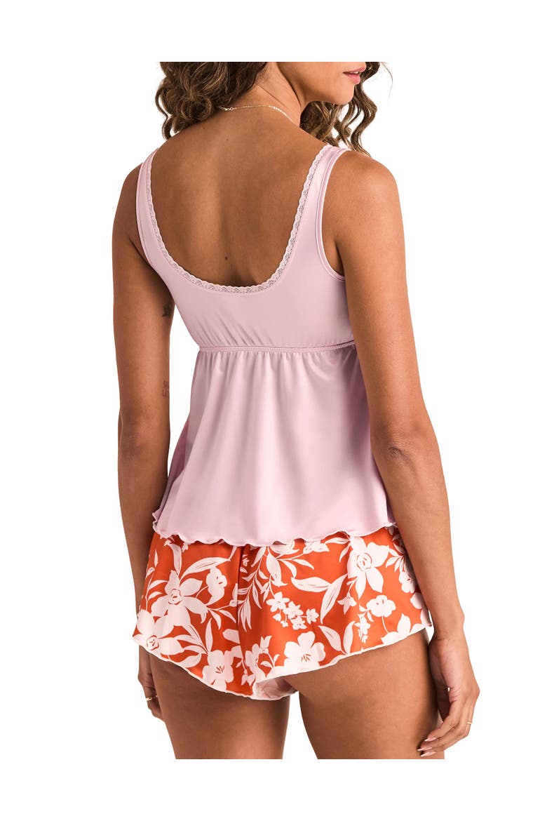 Lavern Pajama Tank Top & Shorts Set, Alternate, color, Floral orange