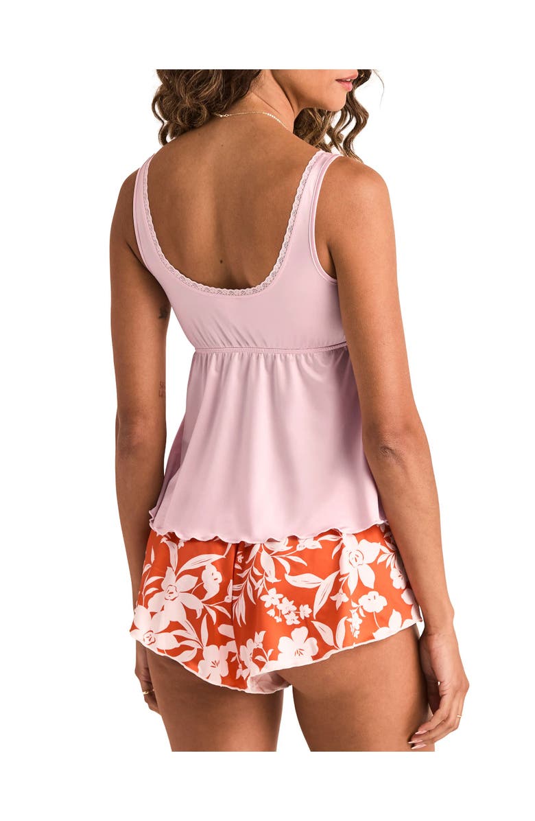 Adore Me Lavern Pajama Tank Top & Shorts Set, Alternate, color, Floral Orange