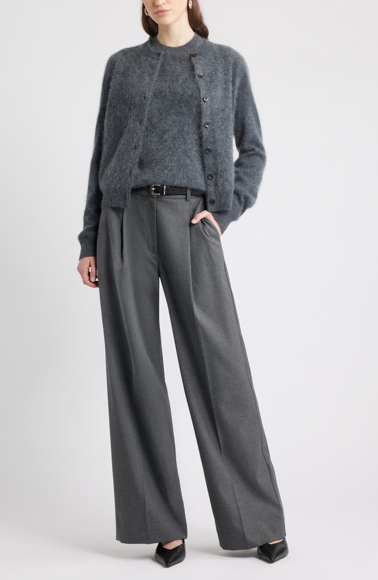 Nordstrom Brushed Cashmere Sweater Vest, Alternate, color, Grey Onyx Heather