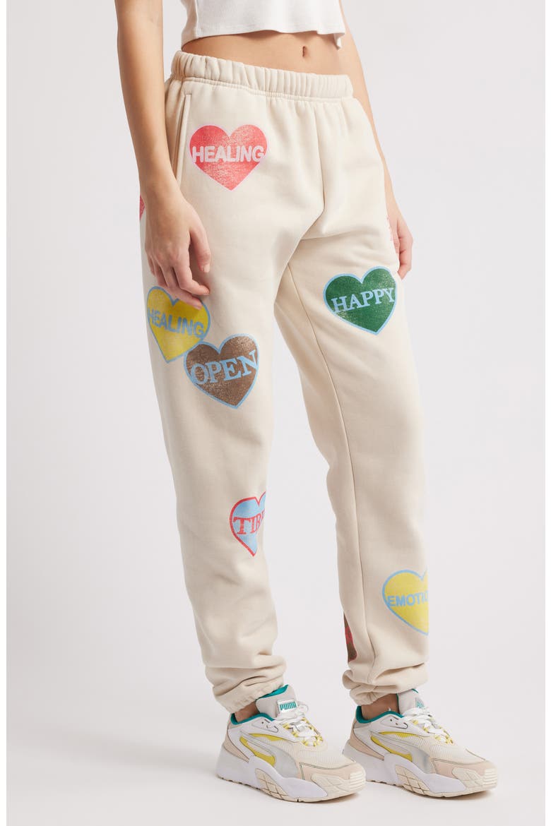 How's Your Heart Sweatpants, Alternate, color, CREAM
