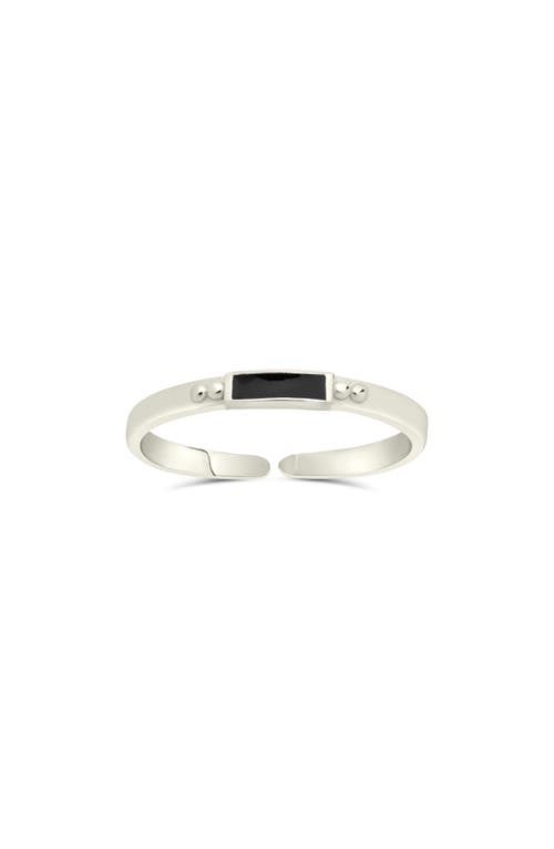 Sterling Forever Sterling Silver Enamel Adjustable Band Ring