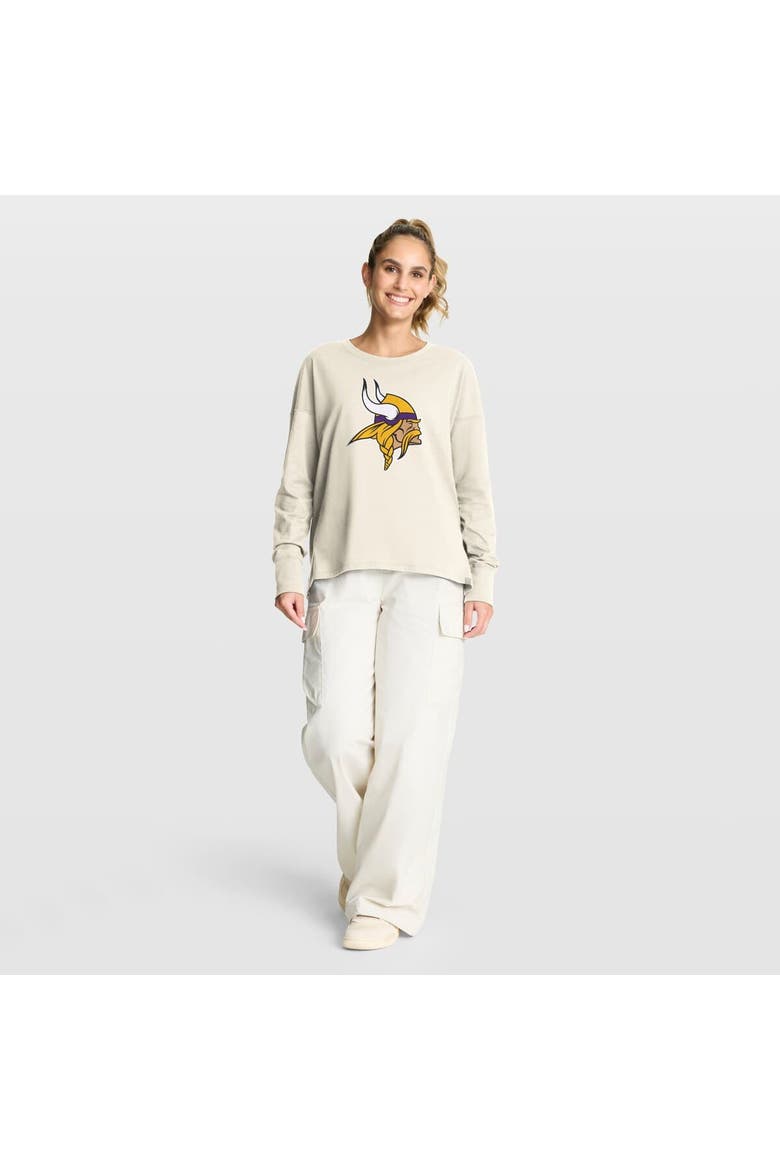 Women's Fanatics Cream Minnesota Vikings Dove Legacy Long Sleeve T-Shirt, Alternate, color, Cream