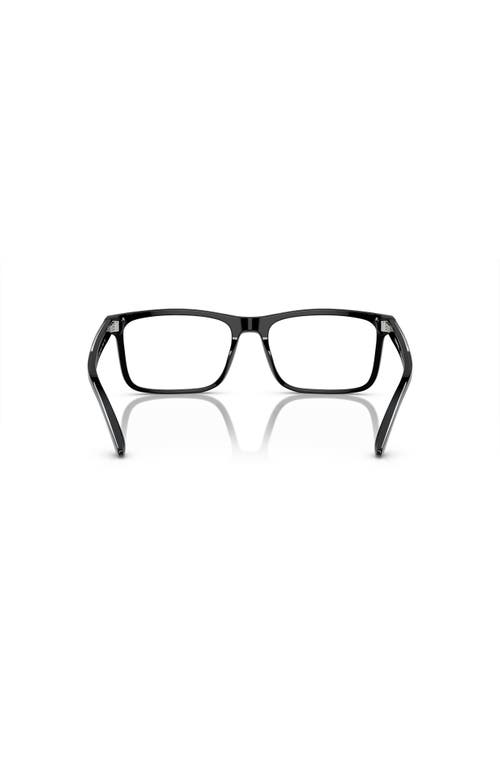 Emporio Armani 54mm Rectangle Optical Glasses In Black