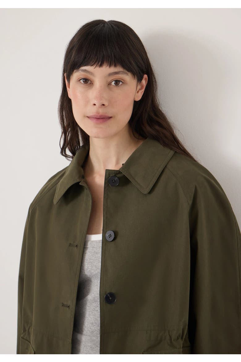 Leopard Collar Barn Jacket, Alternate, color, Khaki Green