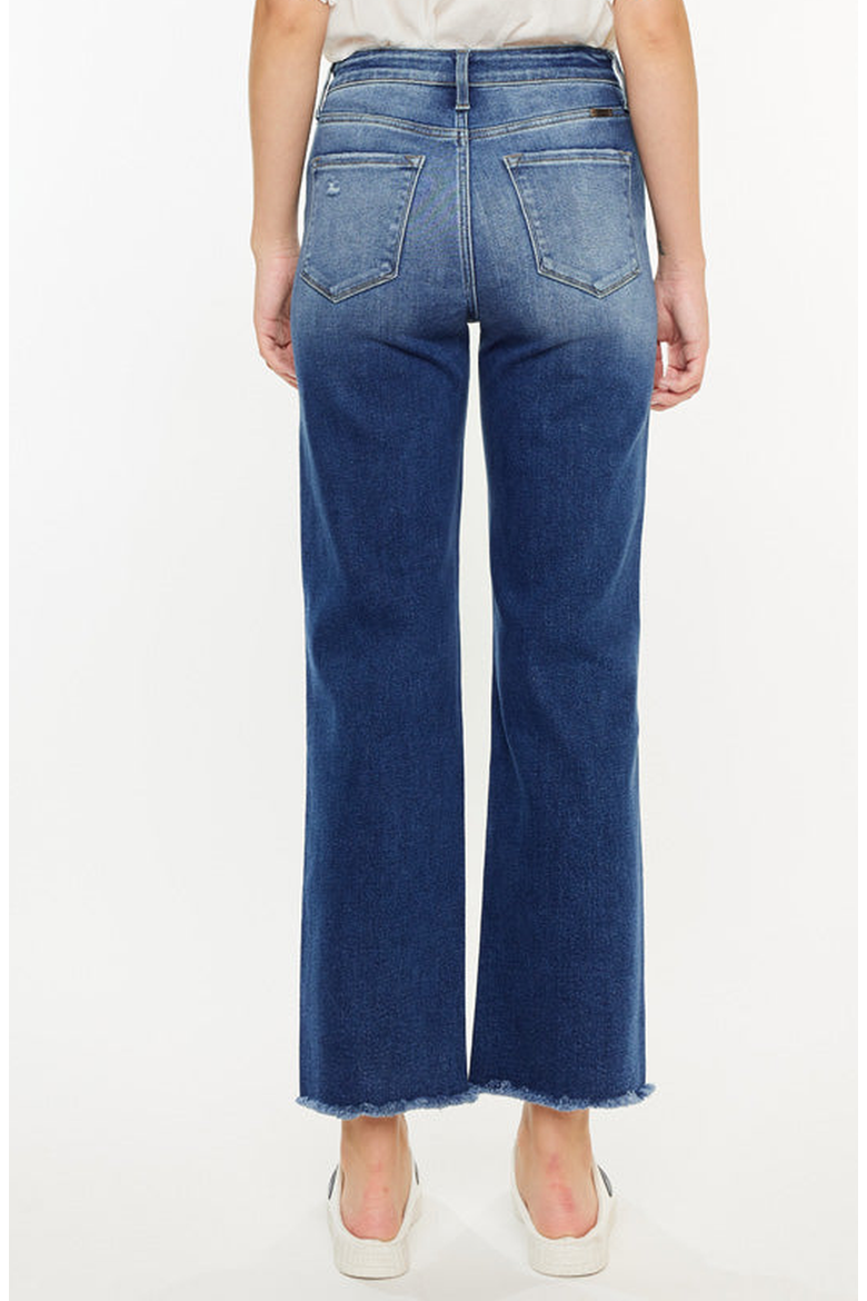 Mollie High Rise 90's Criss Cross Jeans, Alternate, color, Dark Wash