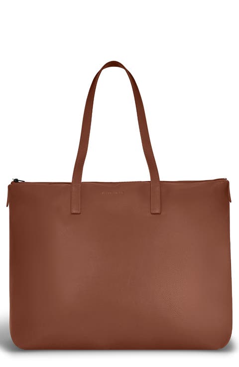 Onyx Leather Business Tote