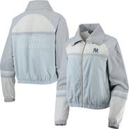 THE WILD COLLECTIVE Women's The Wild Collective Navy New York Yankees Colorblock Track Raglan Full-Zip Jacket