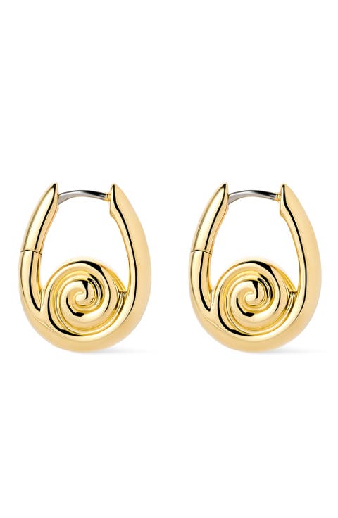 Gold Statement Earrings - Ariel Hoops