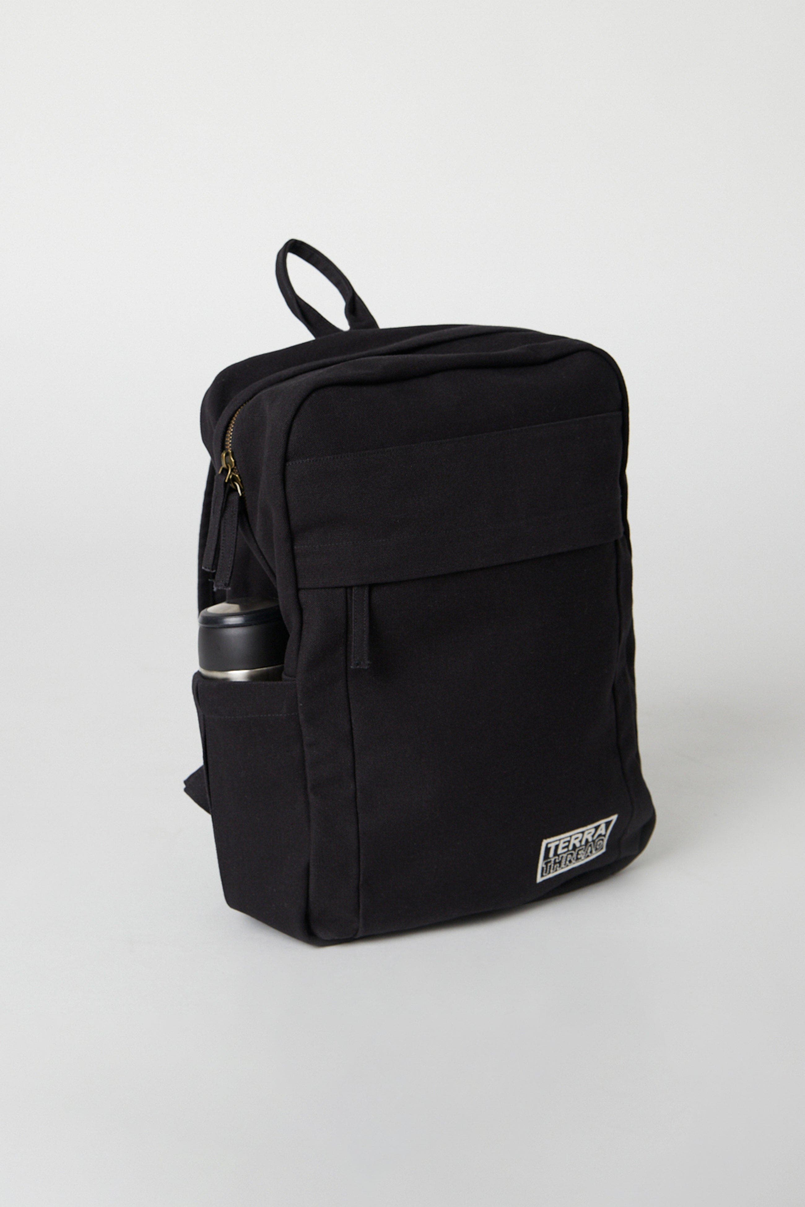 Terra Thread Organic Cotton Backpack, Alternate, color, Ivory Black