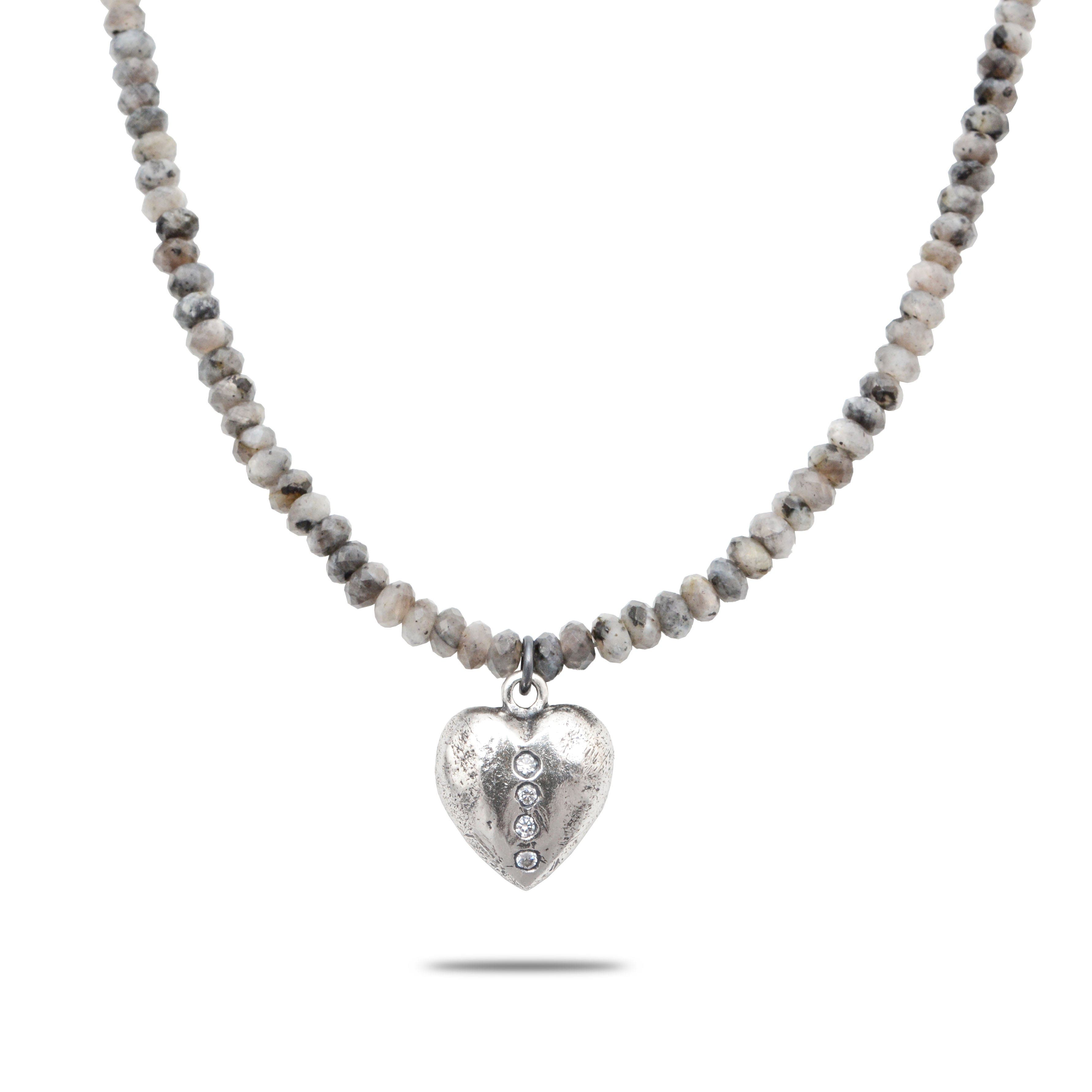 Collection 1304 Shining Love, Night Sky Silver Necklace 