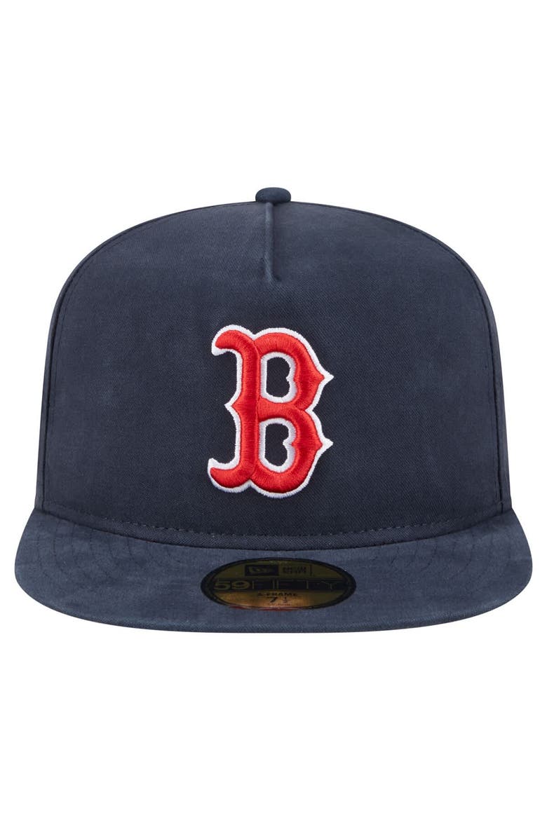 Men's New Era  Navy Boston Red Sox Championship Side Flag A-Frame 59FIFTY Fitted Hat, Alternate, color, Navy