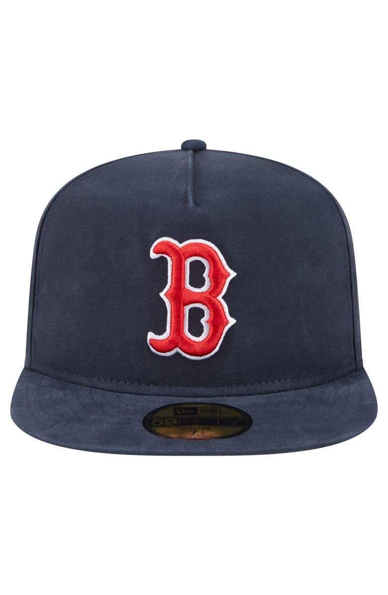 New Era Men's New Era  Navy Boston Red Sox Championship Side Flag A-Frame 59FIFTY Fitted Hat, Alternate, color, Navy