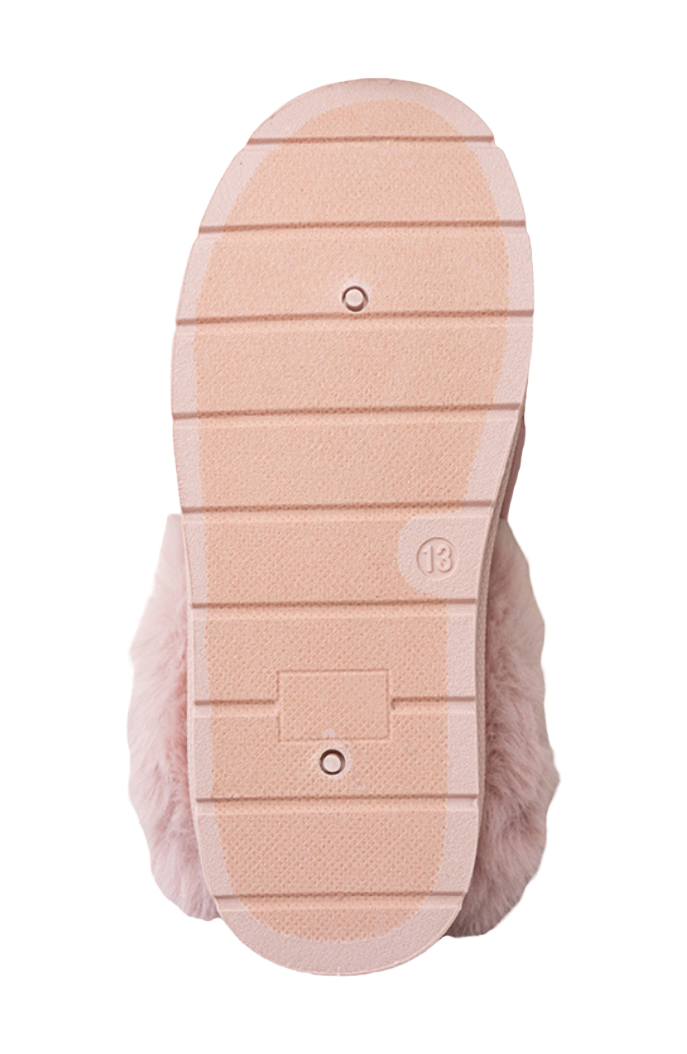Kids' Cozy Faux Fur Clog Slipper, Alternate, color, BLUSH