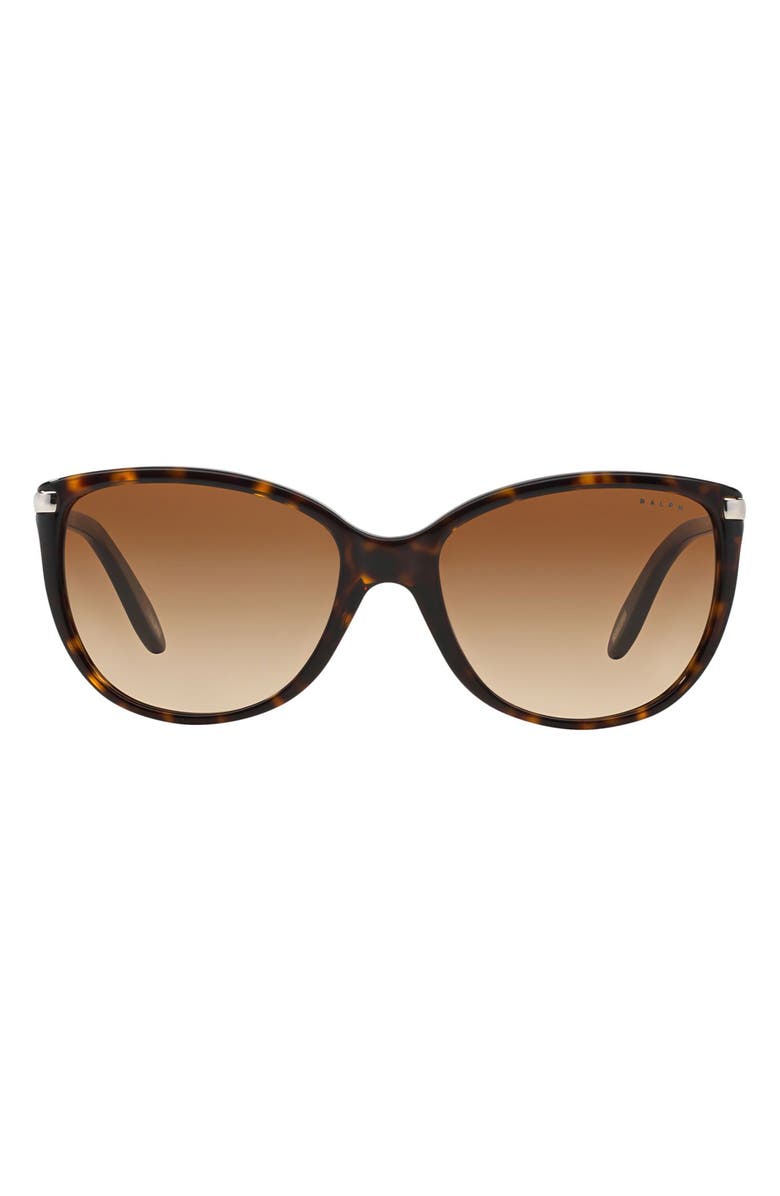 RALPH by Ralph Lauren 57mm Cat Eye Sunglasses, Main, color, Dark Tortoise