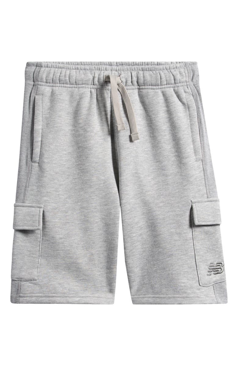 New Balance Kids' Fleece Cargo Shorts, Main, color,