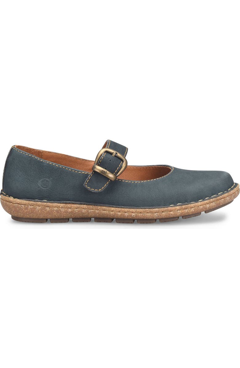 Børn Naomi Mary Jane Flat, Alternate, color, Navy Nubuck