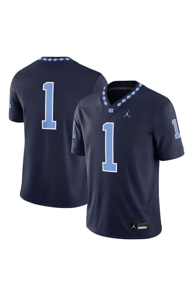 Jordan Brand Men's Jordan Brand #1 Navy North Carolina Tar Heels Alternate Game Jersey, Main, color, Navy