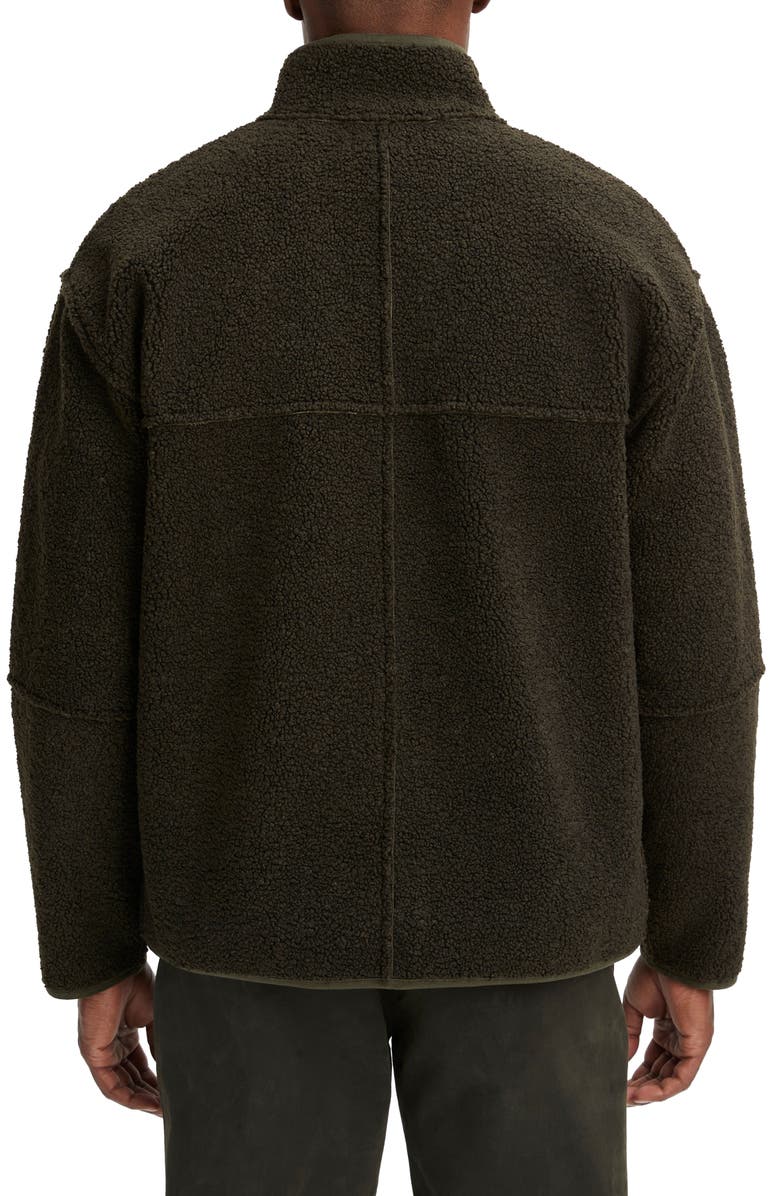 Vince High Pile Fleece Jacket, Alternate, color, Moss Green