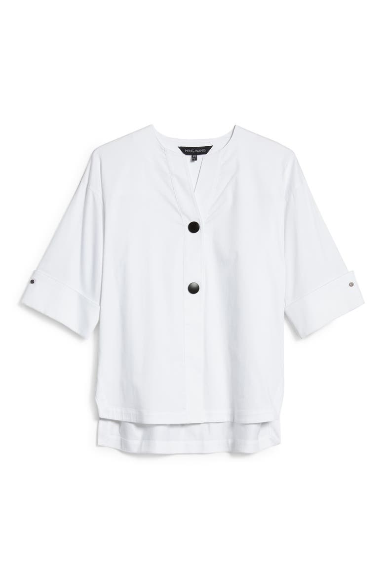 High-Low Jacket, Alternate, color, WHITE