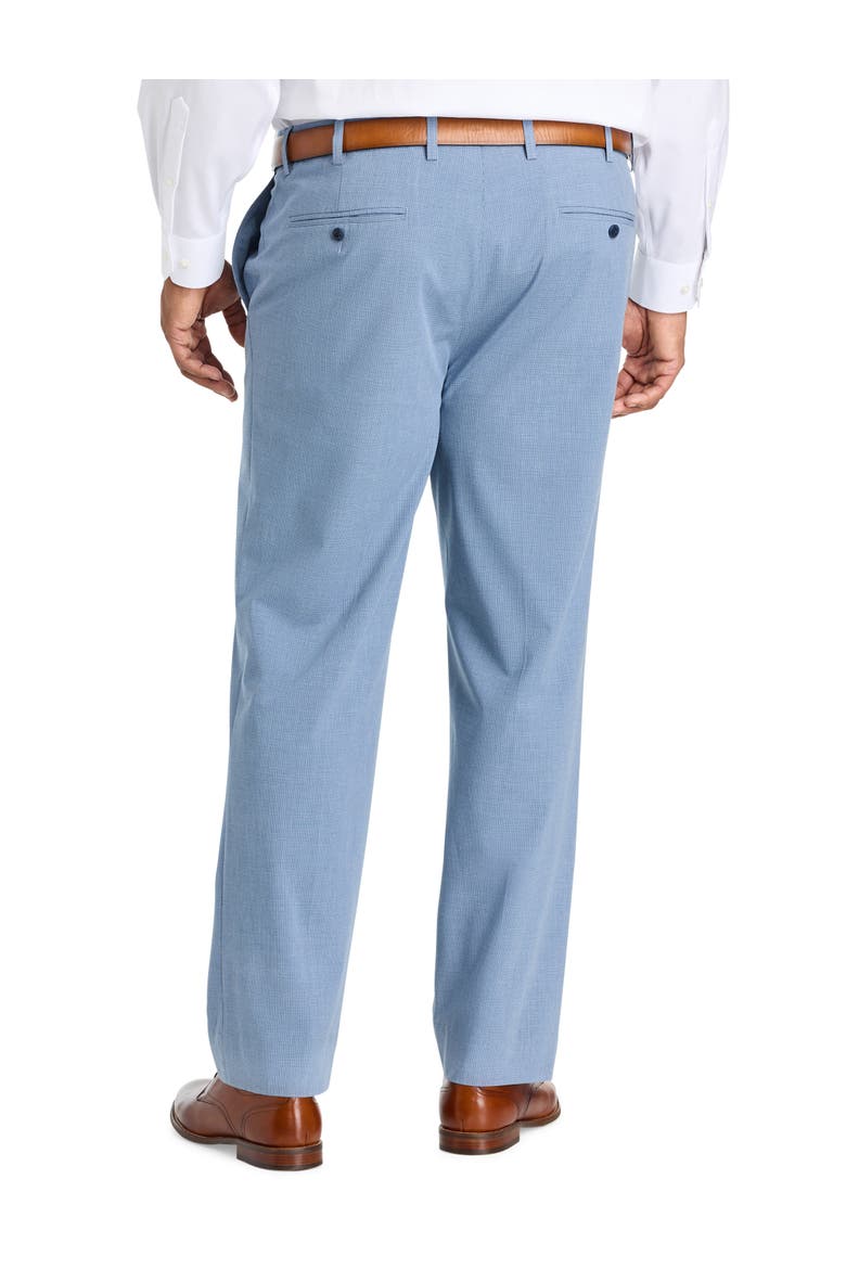Big & Tall Waist-Relaxer Micro Check Suit Pants, Alternate, color, BLUE